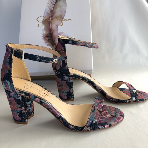 Jessica Simpson Shoes - {Jessica Simpson} Floral Block Heel Sandal